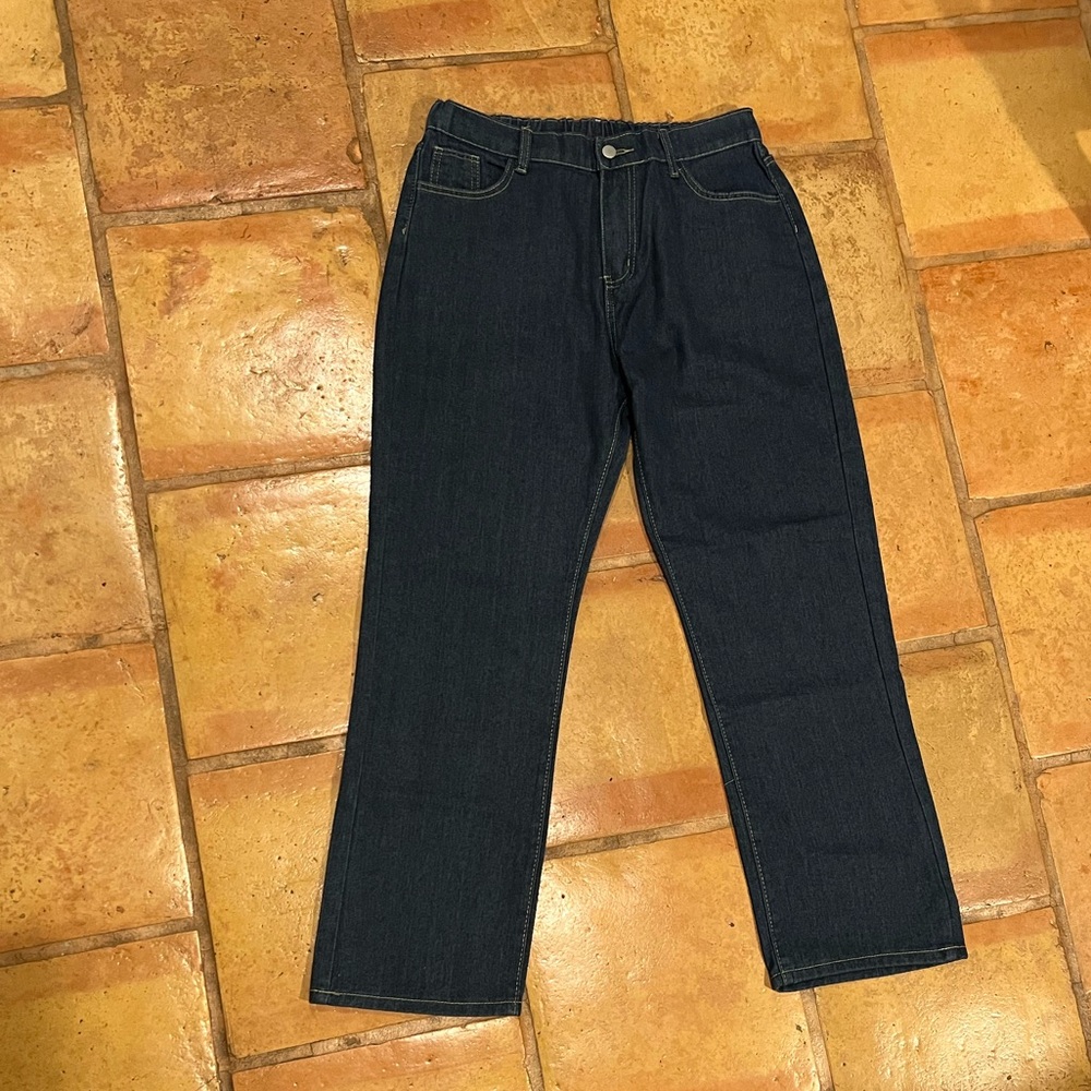 Dark Wash Straight Leg Jeans